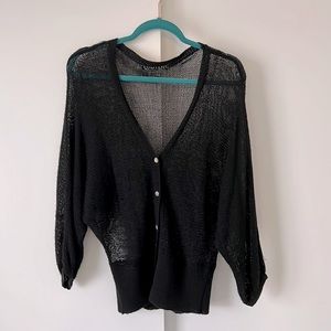 Black cardigan with fishnet optic. Excellent condition.
